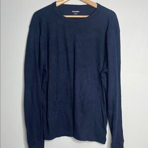 Old Navy Men's Navy Blue Shirt waffle
